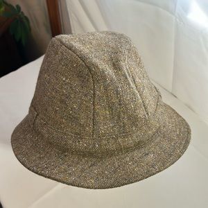 Donegal Handwoven Ireland Fedora Wool Tweed Hat Size 7.75 - Vintage 80’s